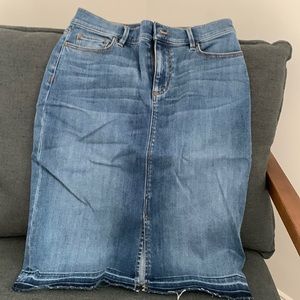 Ann Taylor denim midi skirt